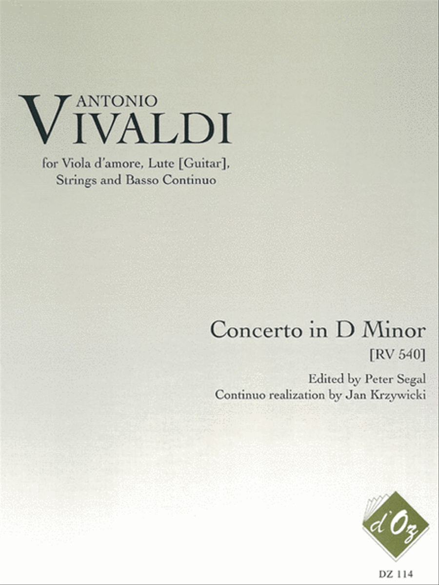 Concerto for Lute, RV 540 (2 livres) Orchestra scores gallery preview page 1