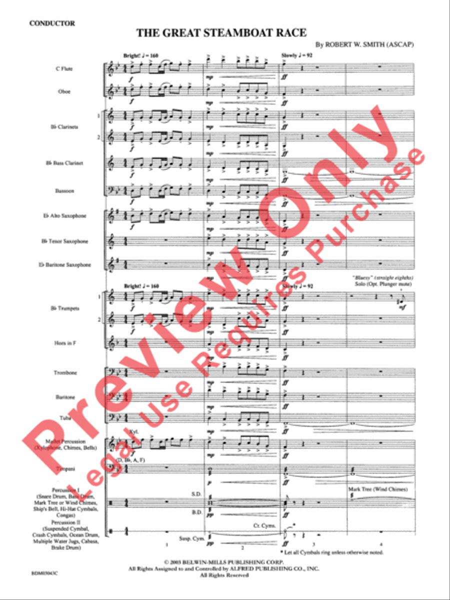 The Great Steamboat Race The Great Steamboat Race Concert Band scores gallery preview page 4
