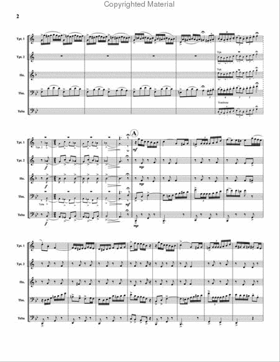 Cousins Brass Quintet scores gallery preview page 3