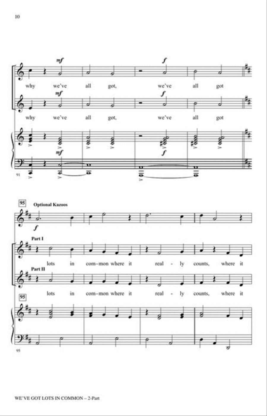 We've Got Lots In Common 2-Part scores gallery preview page 6
