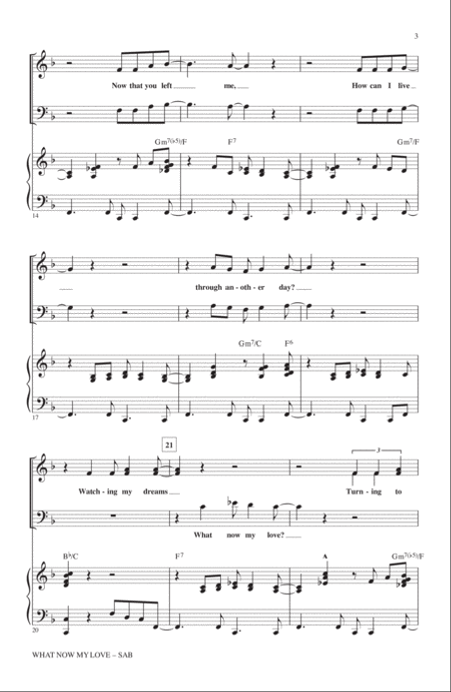 What Now My Love 3-Part scores gallery preview page 2
