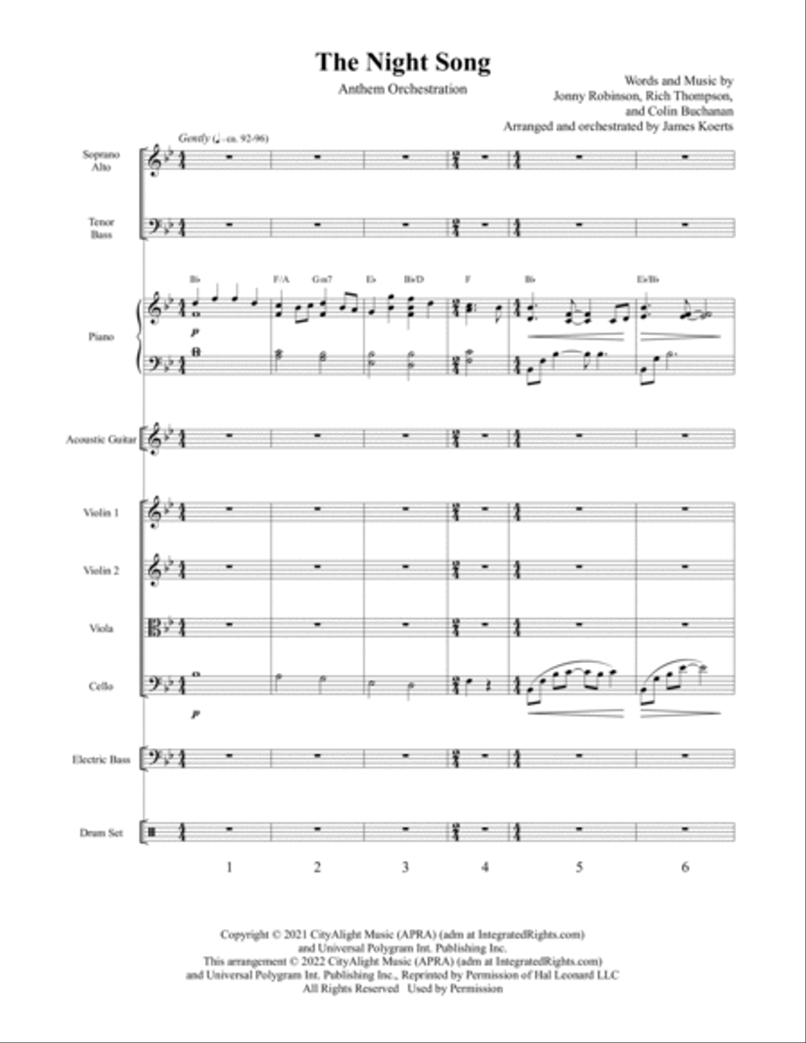 The Night Song 4-Part scores gallery preview page 2