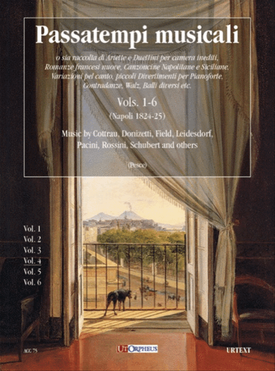 Passatempi Musicali - Vols. 1-6 (Naples 1824-25). Music by Cottrau, Donizetti, Field, Leidesdorf, Pacini, Rossini, Schubert and others - Vol. 4 Voice scores gallery preview page 1