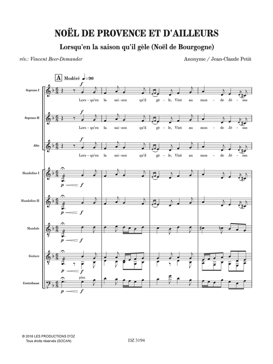 Lorsqu'en la saison qu'il gèle (Noël de Provence et d'ailleurs) Orchestra scores gallery preview page 2