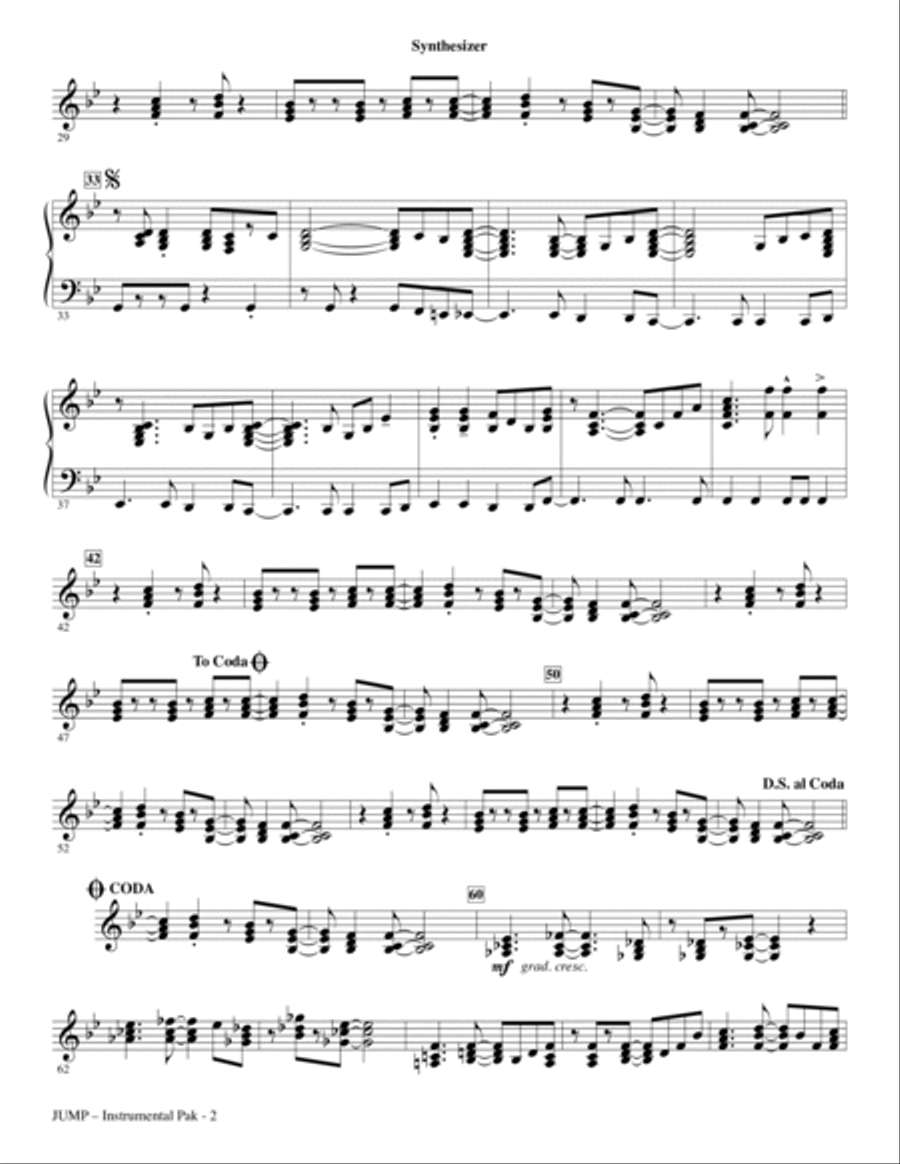 Jump - Synthesizer Choir scores gallery preview page 2