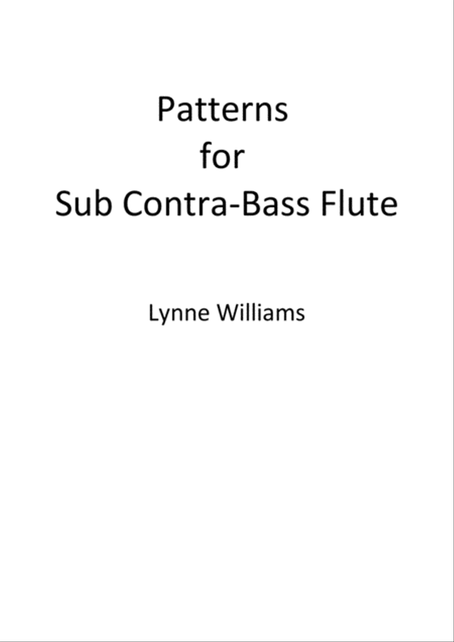 Patterns for Sub Contrabass Flute Flute Solo scores gallery preview page 1