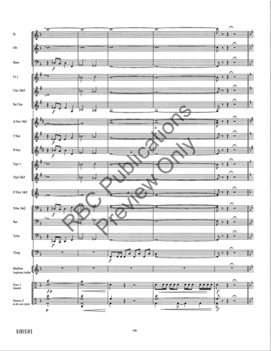 Symphonic Essay (Score) Concert Band scores gallery preview page 12