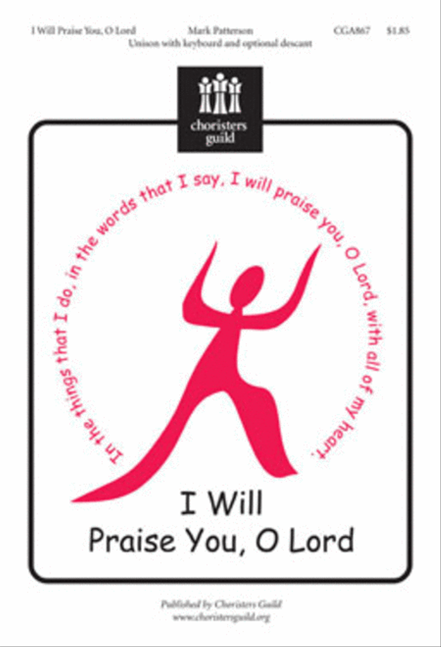 I Will Praise You, O Lord Unison Choir scores gallery preview page 1