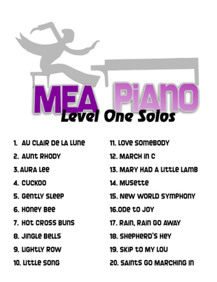 MEA Piano Level One Solos