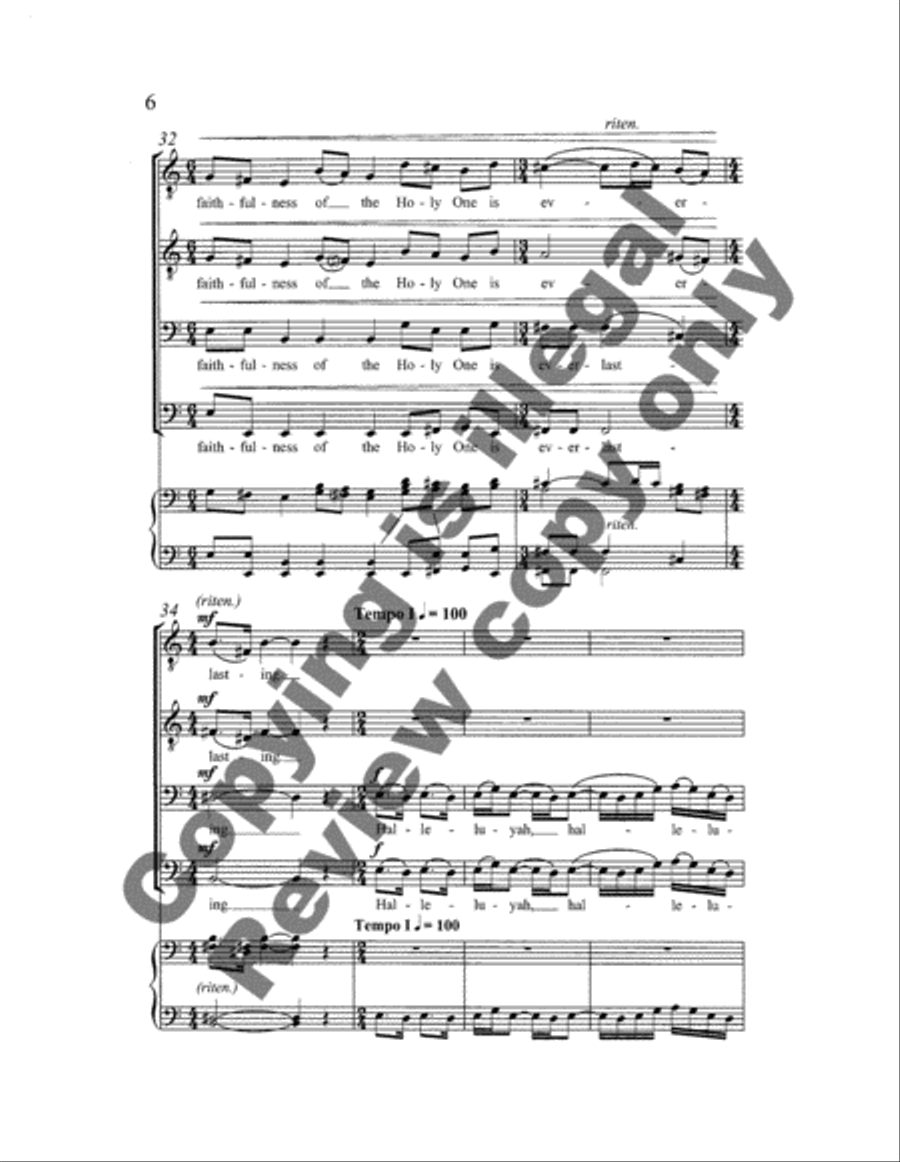 Psalm 117 TTBB scores gallery preview page 5