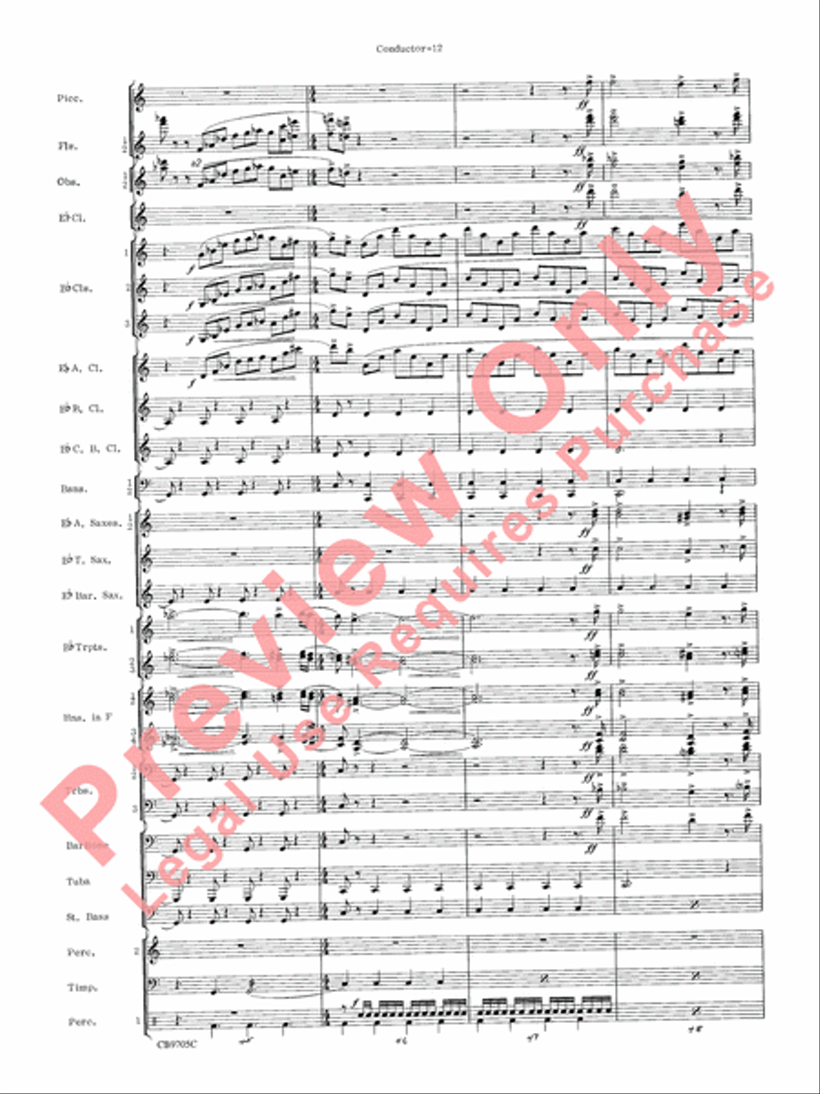 The Empire Strikes Back (Finale) Concert Band scores gallery preview page 15