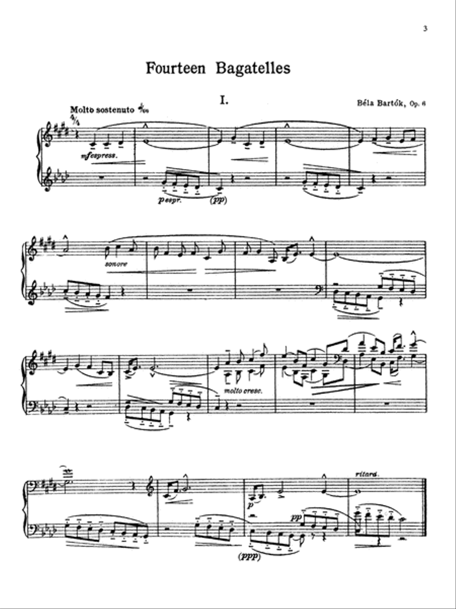 14 Bagatelles, Op. 6 Piano Solo scores gallery preview page 4