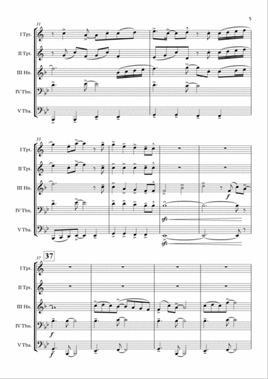 Shut Up And Dance Shut Up And Dance Brass Quintet scores gallery preview page 6