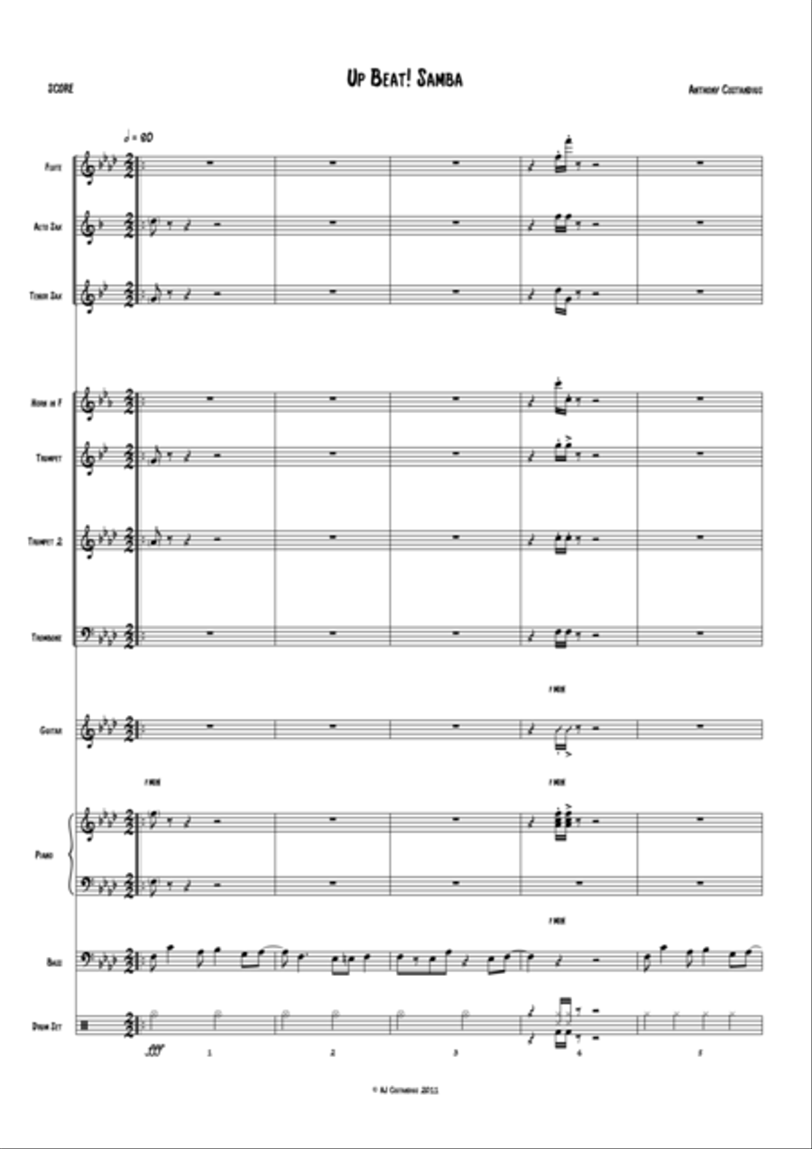 Up Beat! Samba Jazz Ensemble scores gallery preview page 1