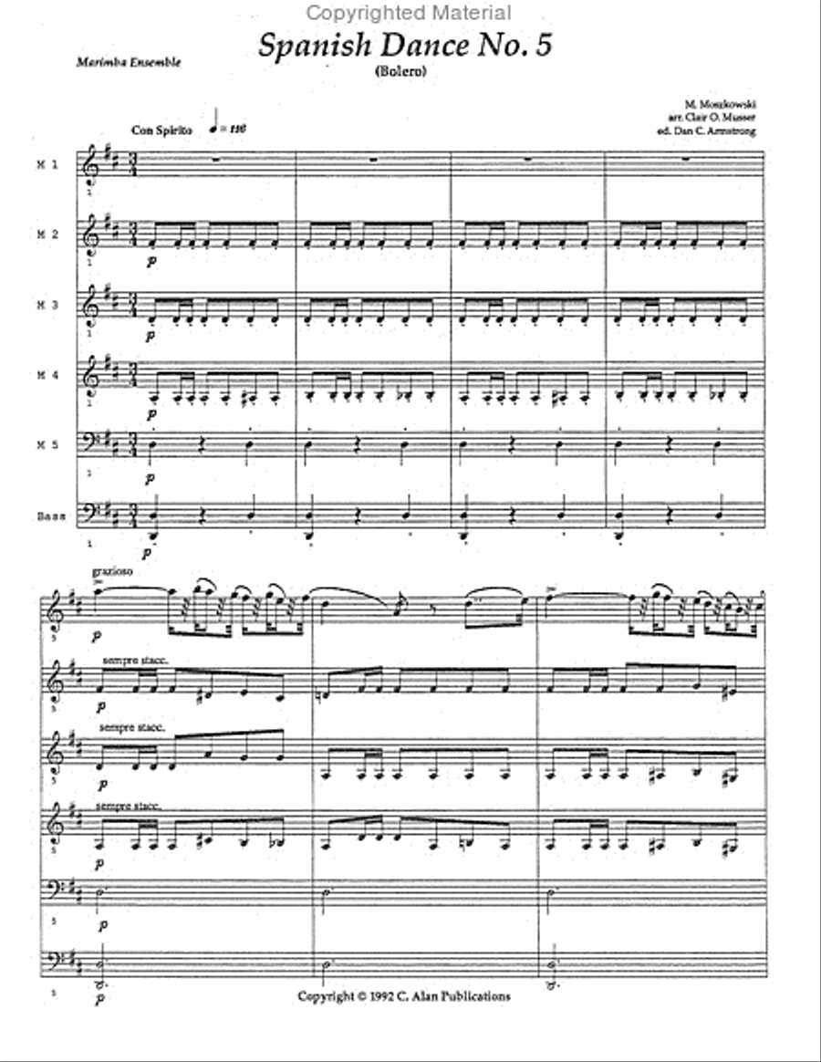 Spanish Dance No. 5 Spanish Dance No. 5 Percussion Ensemble scores gallery preview page 2