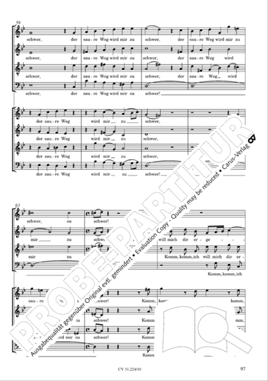 The complete motets (without Bc) Choir scores gallery preview page 104