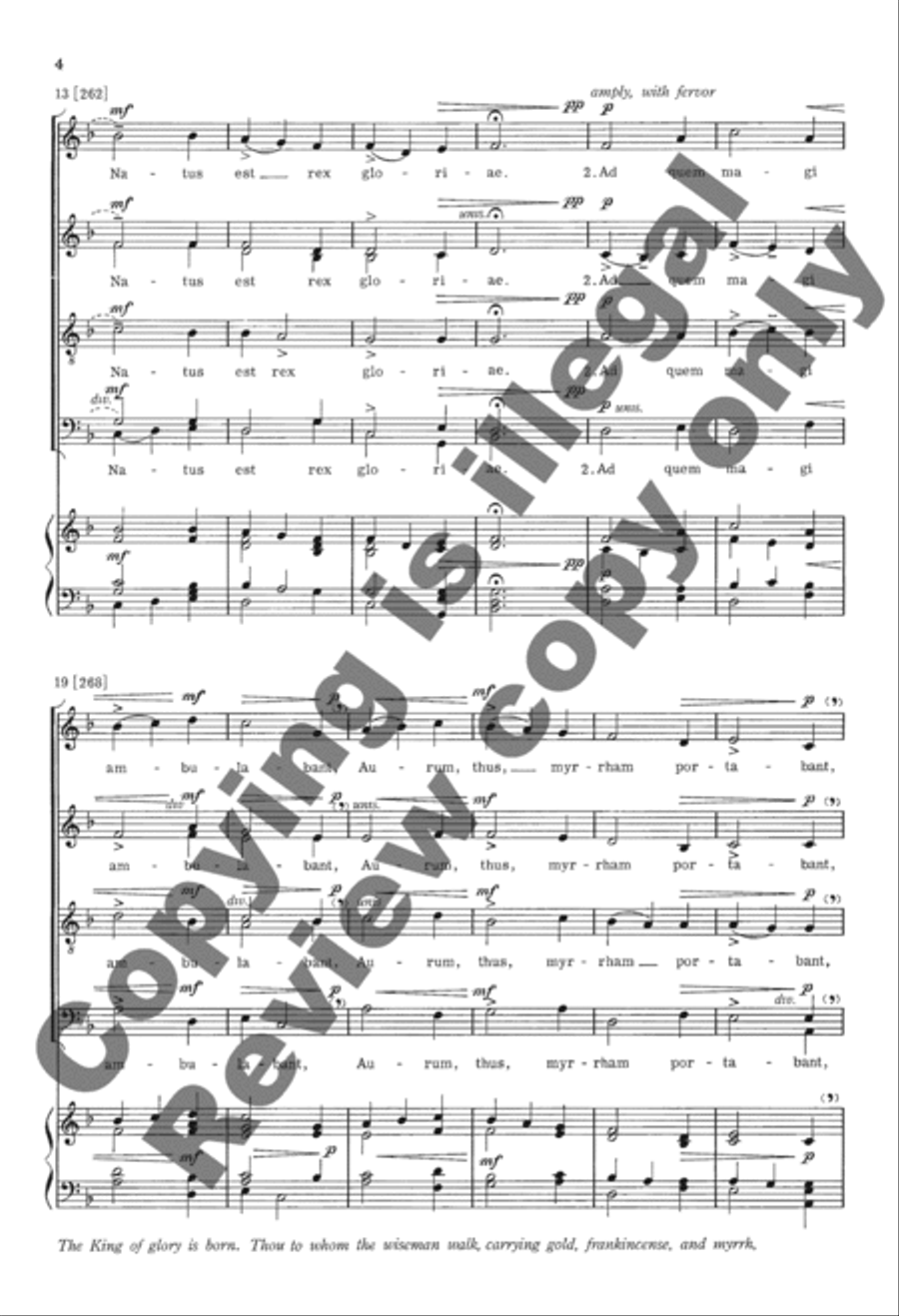Quem Pastores Laudavere 4-Part scores gallery preview page 3