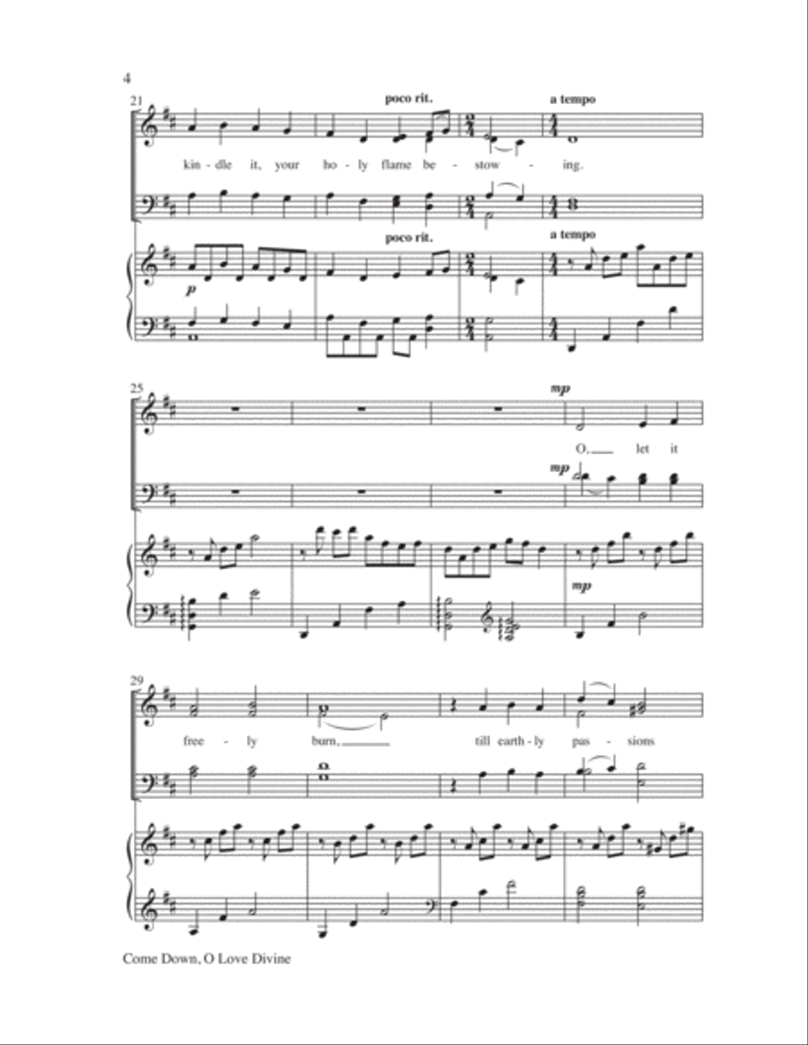 Come Down, O Love Divine Come Down, O Love Divine 4-Part scores gallery preview page 4