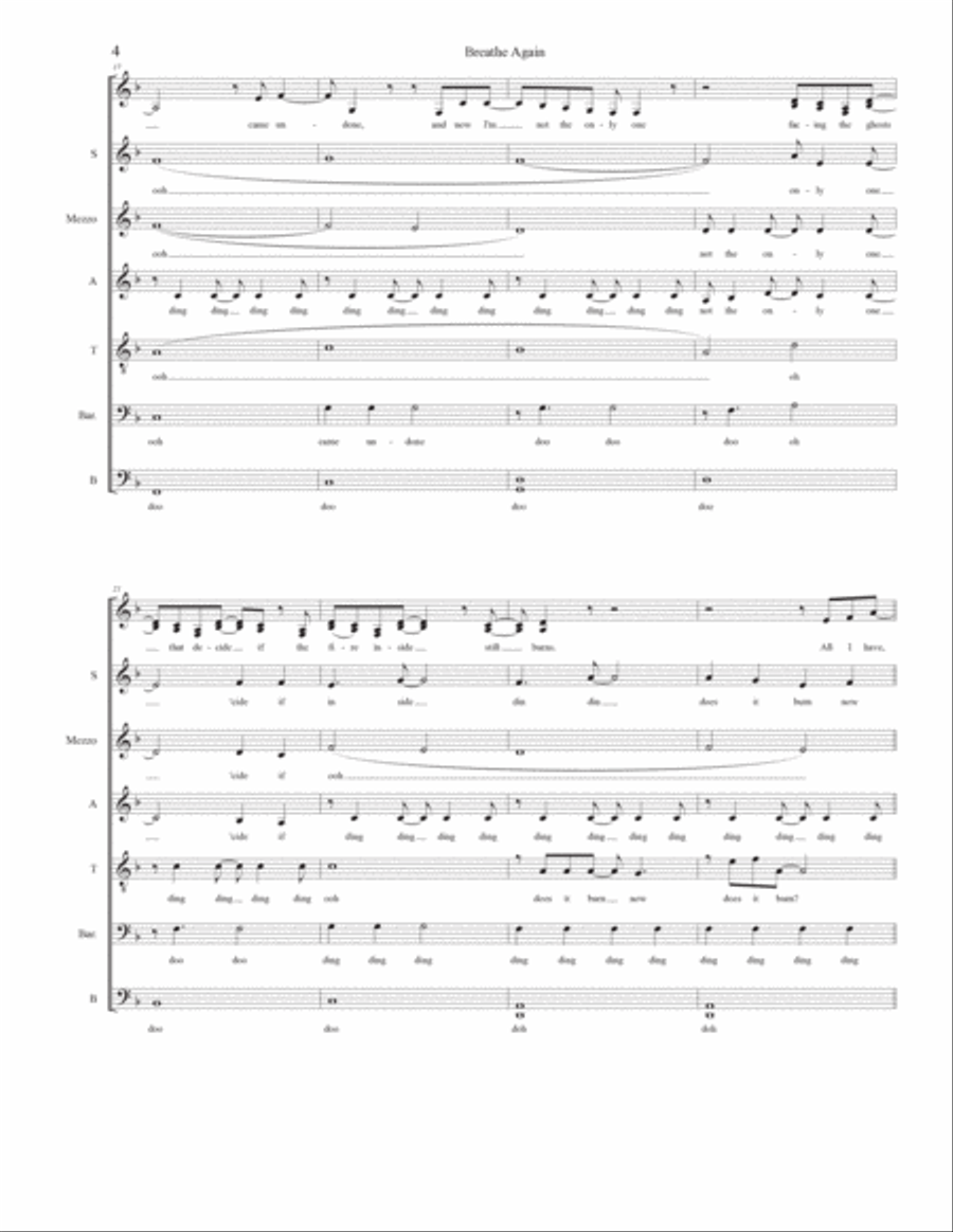 Breathe Again Breathe Again 4-Part scores gallery preview page 4