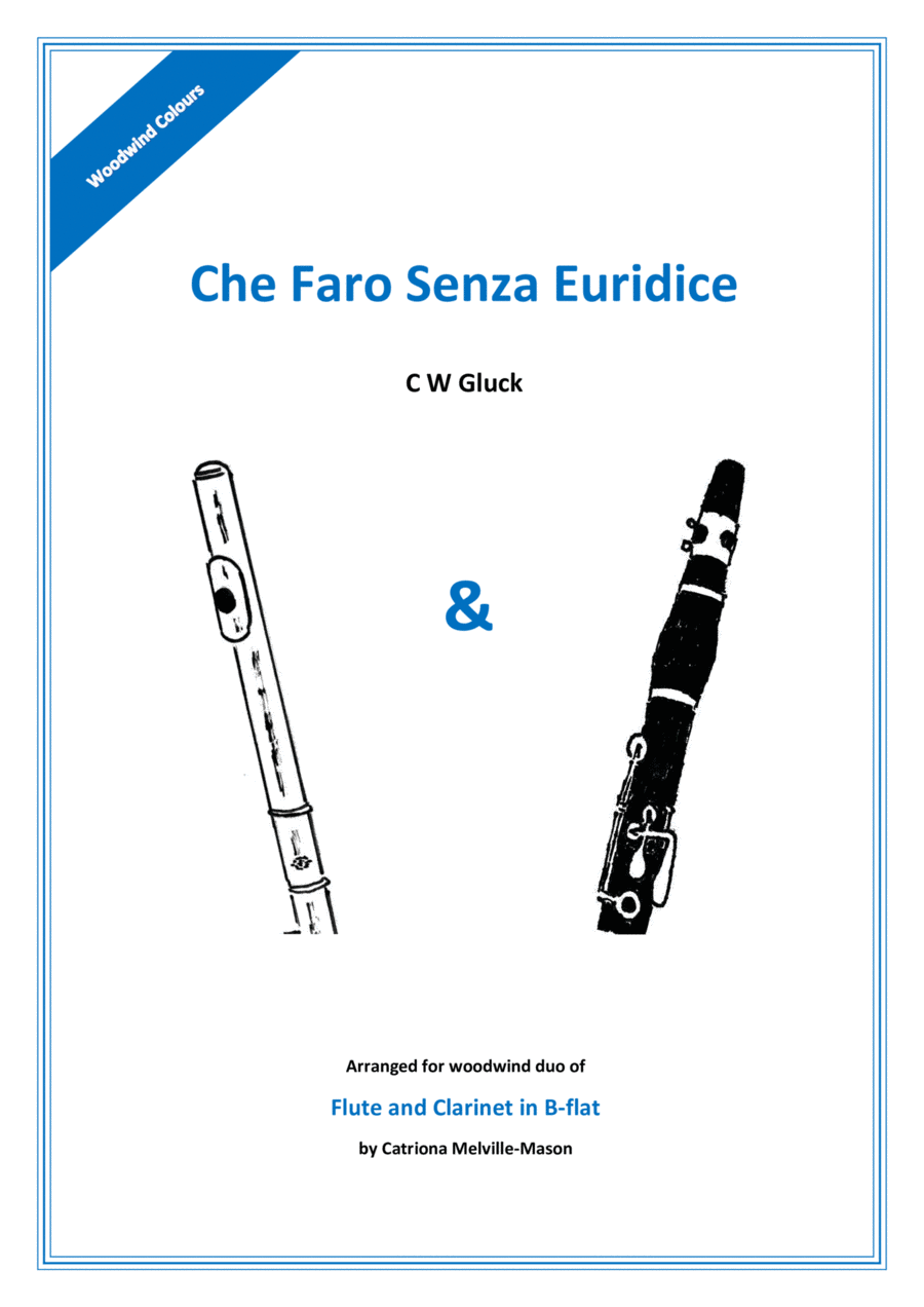 Che Faro Senza Euridice (Flute & Clarinet Duet) Woodwind Duet scores gallery preview page 1
