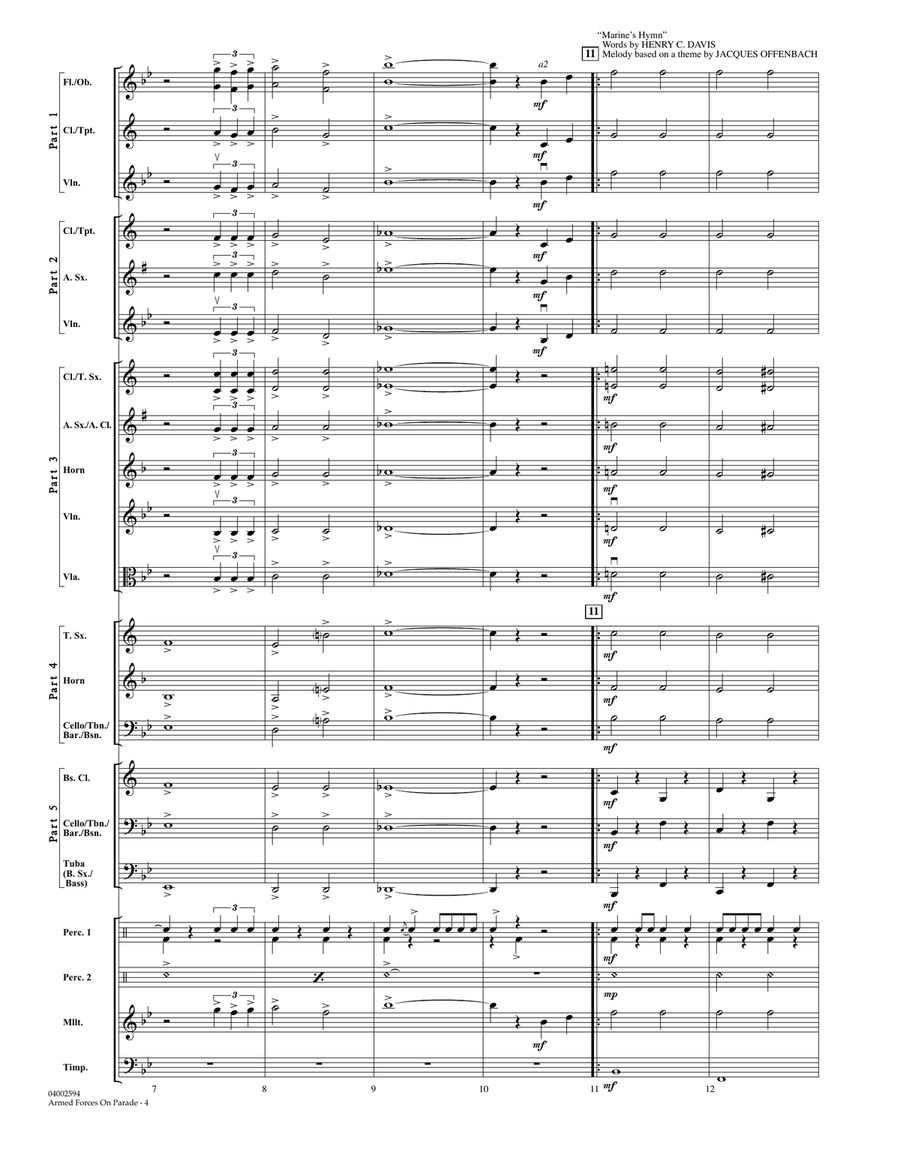 Armed Forces on Parade - Conductor Score (Full Score) Concert Band scores gallery preview page 2