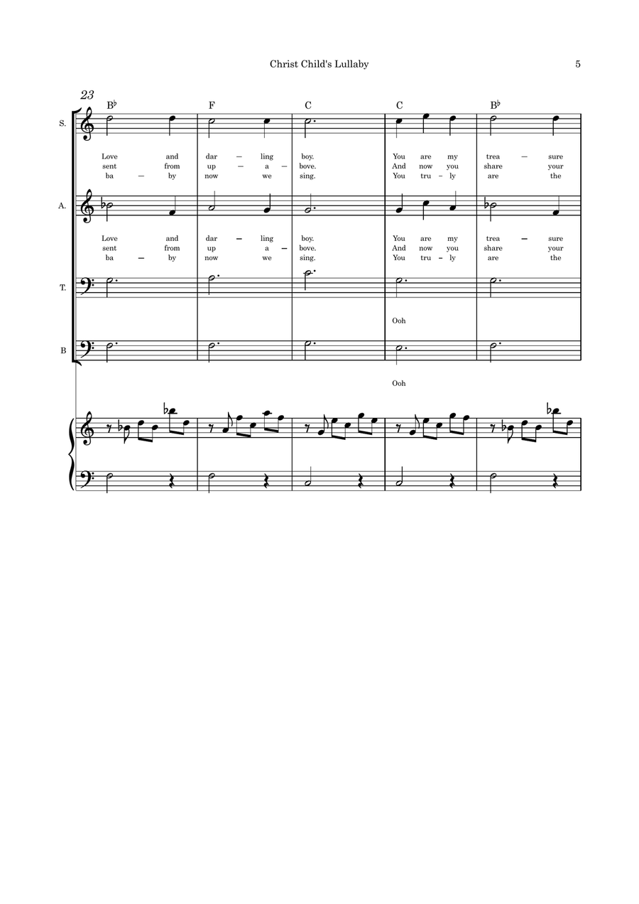 Christ Child's Lullaby (Taladh Chriosda) - SATB and Piano 4-Part scores gallery preview page 5