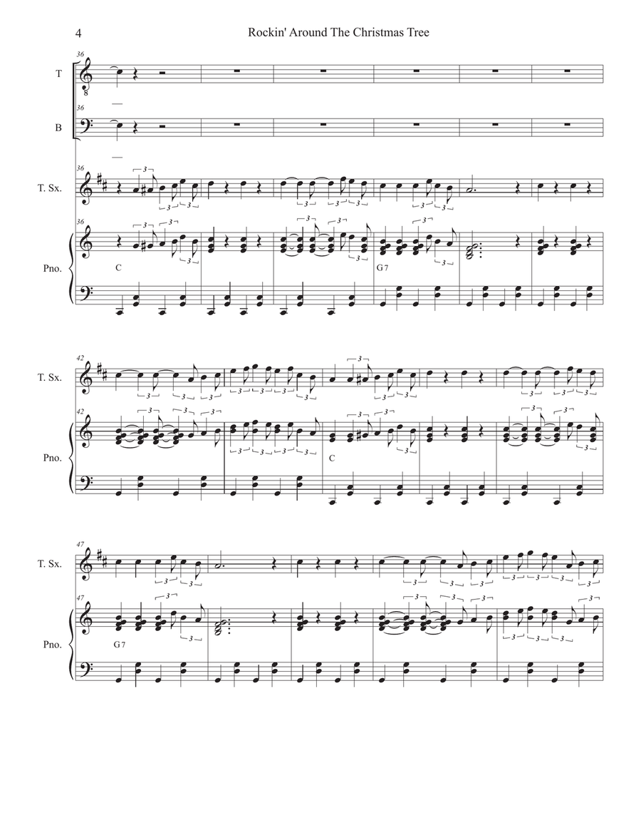 Rockin' Around The Christmas Tree Tenor Voice scores gallery preview page 4