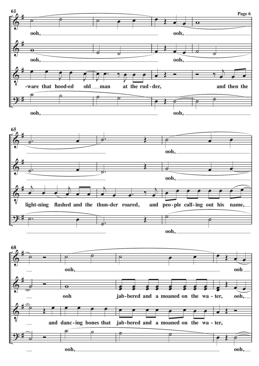 Don't Pay The Ferryman 4-Part scores gallery preview page 6