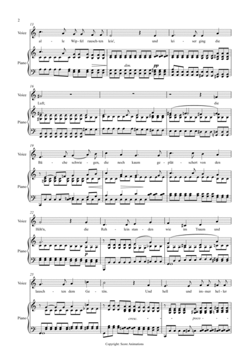 Liebeszauber Op 13 N3 in C major (Lower key)