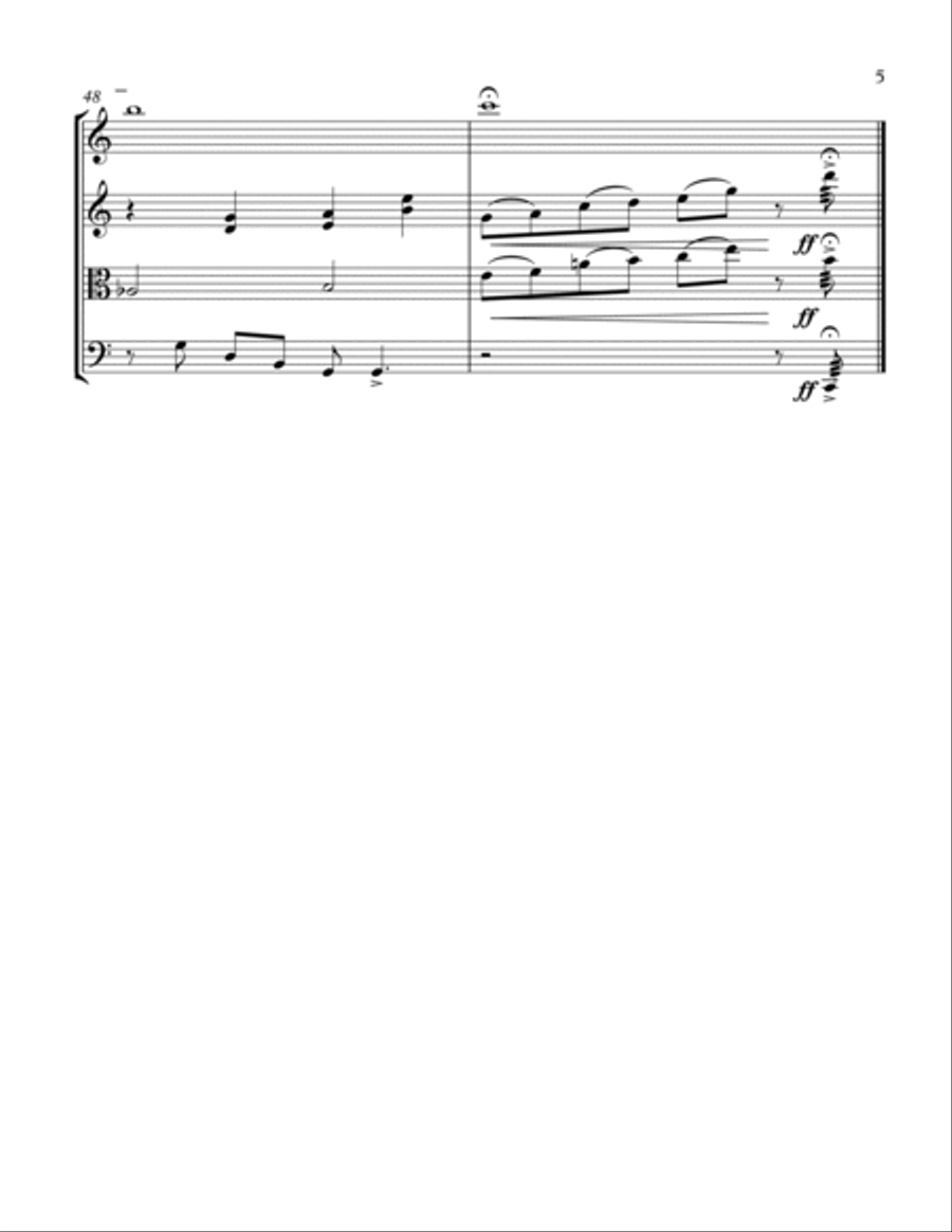 It's Been A Long, Long Time String Quartet scores gallery preview page 5