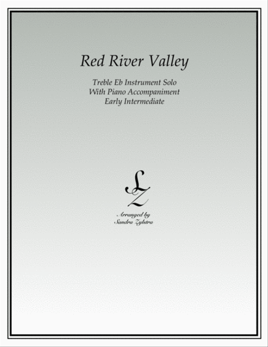Red River Valley (treble Eb instrument solo) Alto Saxophone scores gallery preview page 1