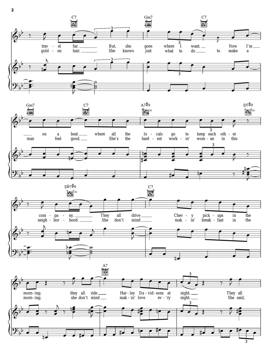 House Of Blue Light Piano, Vocal, Guitar scores gallery preview page 2