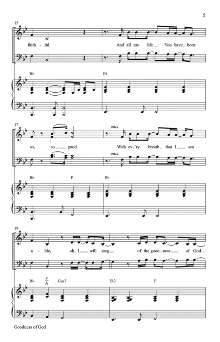 Goodness of God 4-Part scores gallery preview page 4