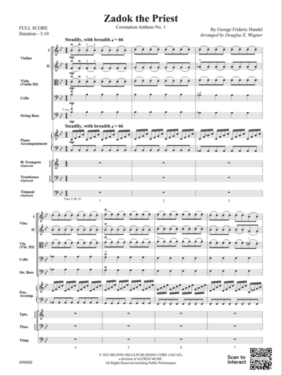 Zadok the Priest: Score Zadok the Priest: Score String Orchestra scores gallery preview page 3