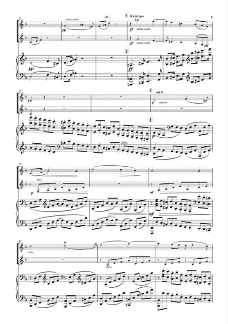 'Largo' from Trio Op.28 for Violin, Viola & Piano Piano Trio scores gallery preview page 5