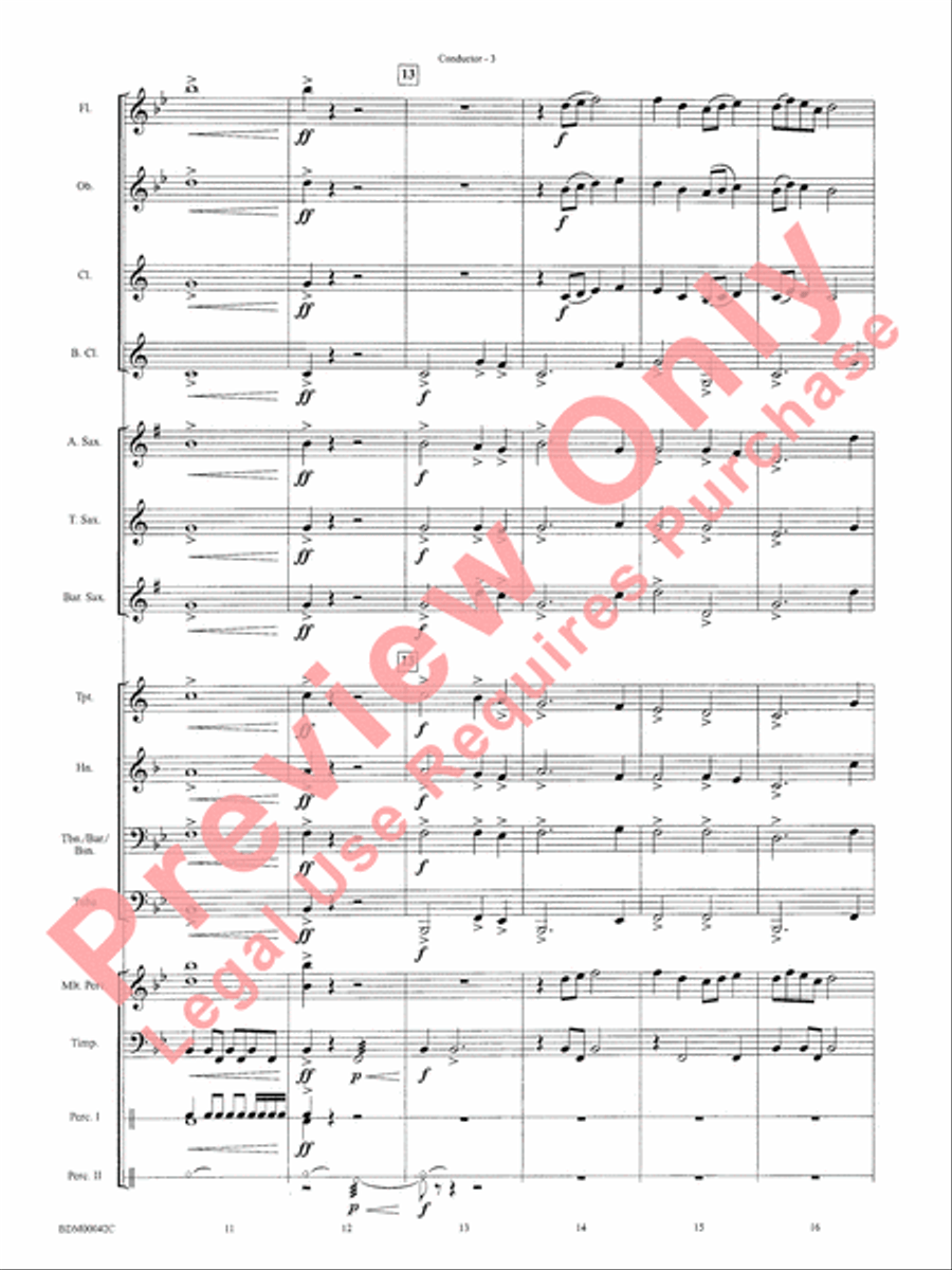 Let Heaven and Nature Sing! Concert Band scores gallery preview page 6