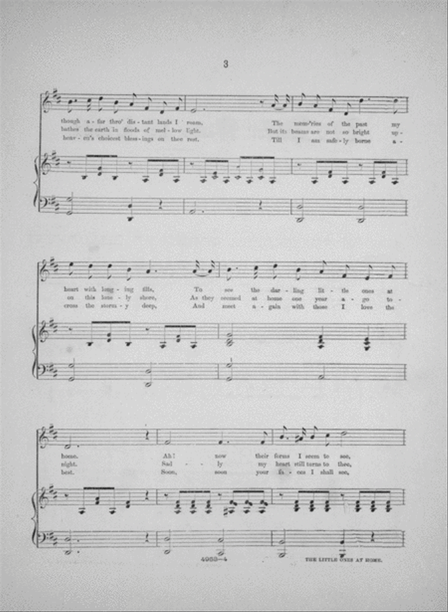 The Little Ones at Home. Song & Chorus 4-Part scores gallery preview page 3