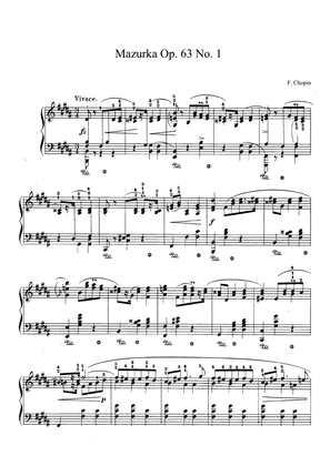 Book cover for Chopin Mazurka Op. 63 No. 1-3