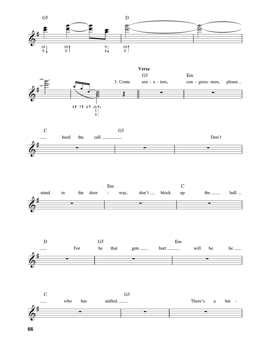 The Times They Are A-Changin' Harmonica scores gallery preview page 5