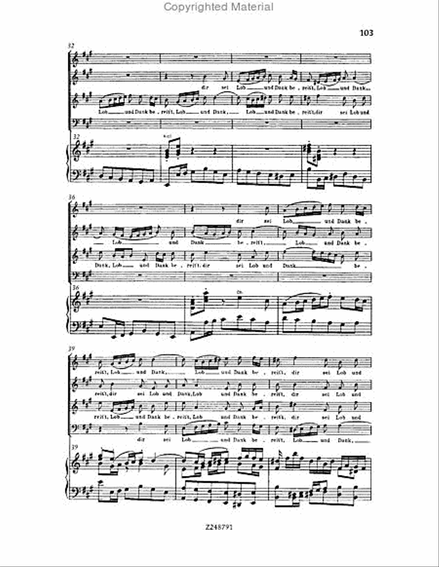 Christmas Oratorio, BWV 248 Choir scores gallery preview page 102