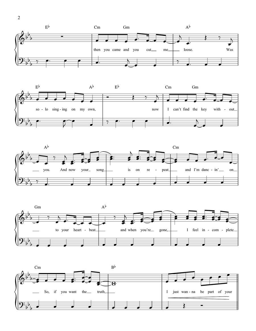 Symphony (feat. Zara Larsson) Easy Piano scores gallery preview page 2