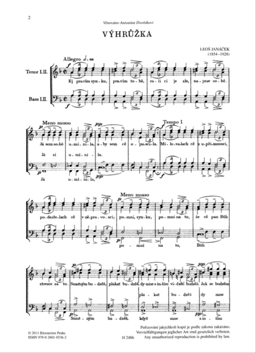 Four Pieces for Male Choir TTBB scores gallery preview page 2
