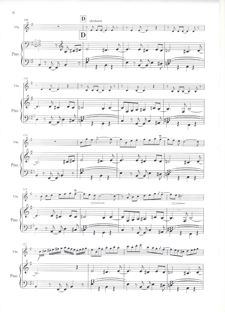 Entre Dos Aguas - Paco de Lucia - Violin & Piano Violin Solo scores gallery preview page 6