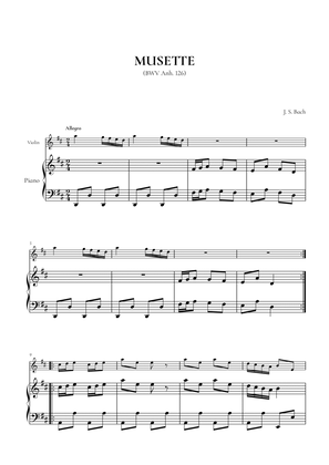Musette in D Major, BWV Anh. 126 (Notebook for Anna Magdalena Bach) - for Violin and Piano