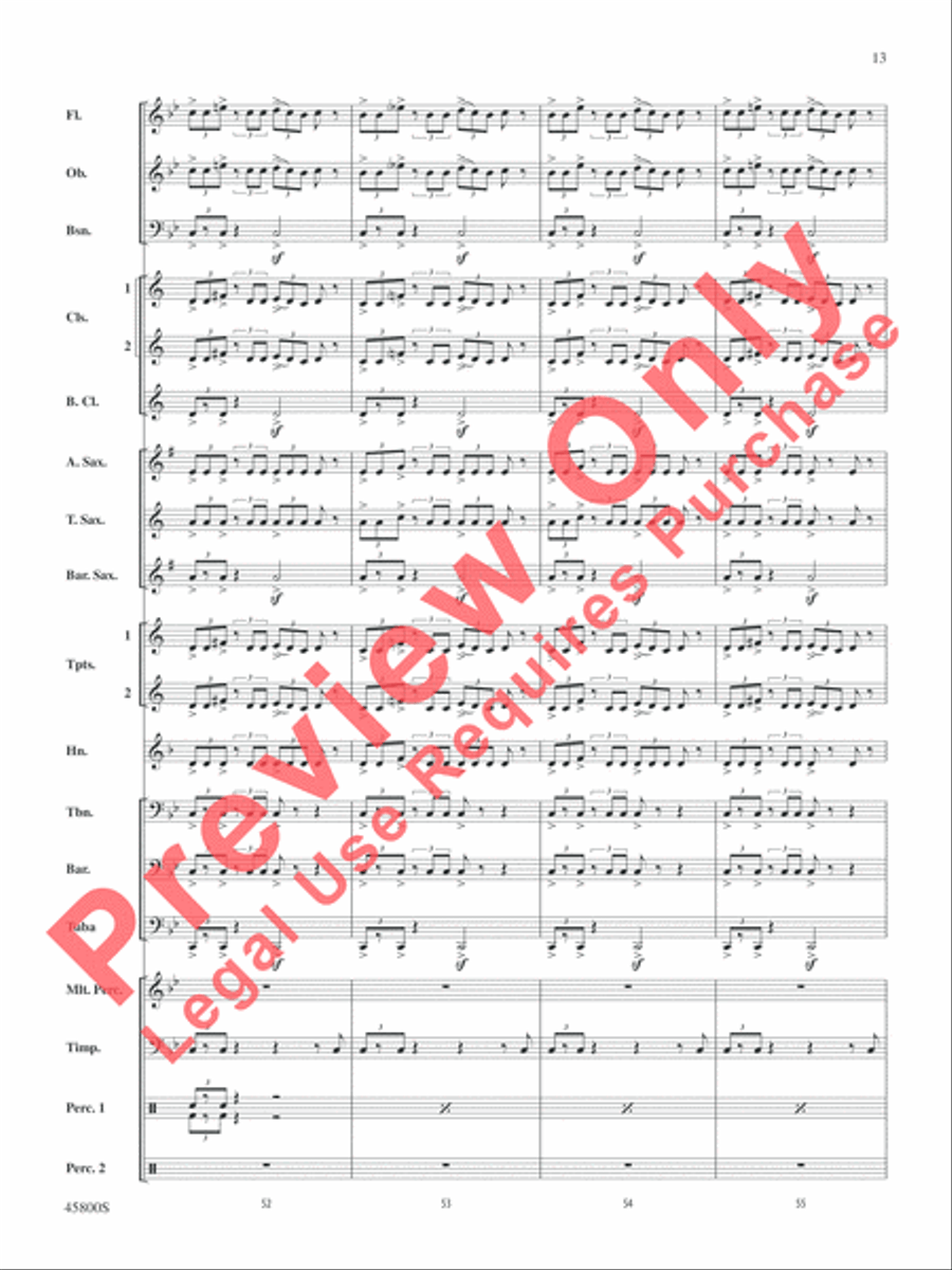 Suite from Fantastic Beasts and Where to Find Them Concert Band scores gallery preview page 14