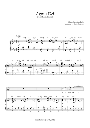 Agnus Dei - Mass B Minor BACH - D minor Chords