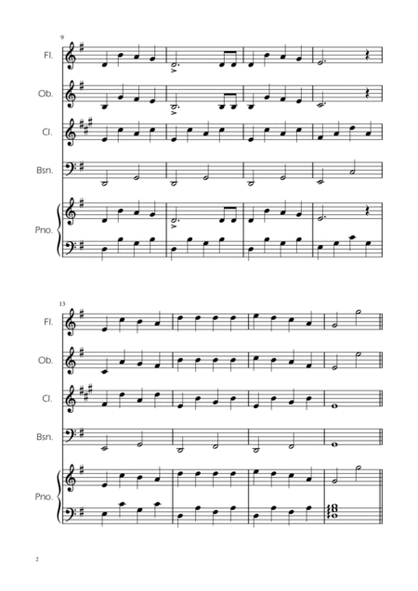 Jingle Bells - Woodwind Quartet w/ Piano image number null