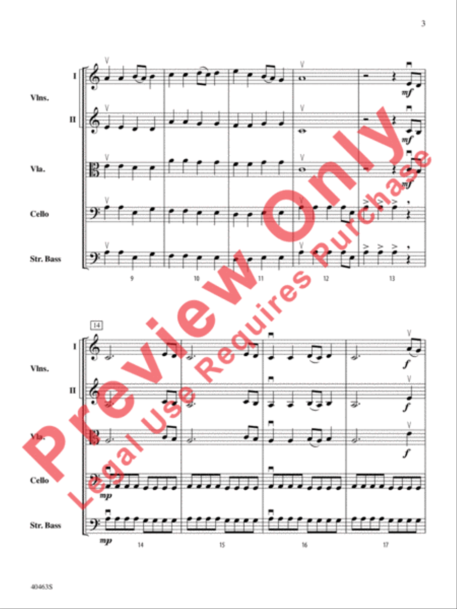 March of the Intrepid String Orchestra scores gallery preview page 4