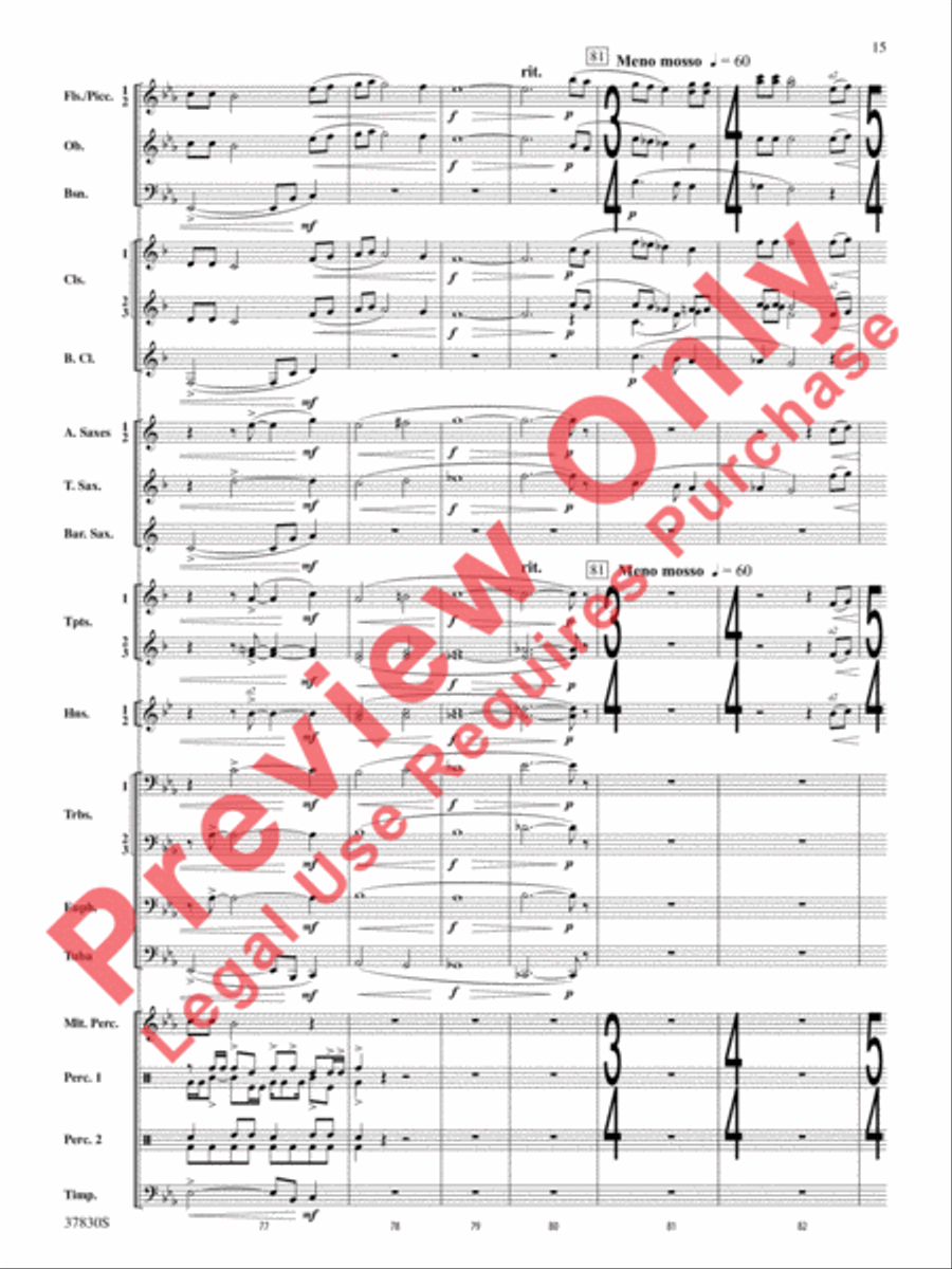 Yuletide Tapestry Concert Band scores gallery preview page 16