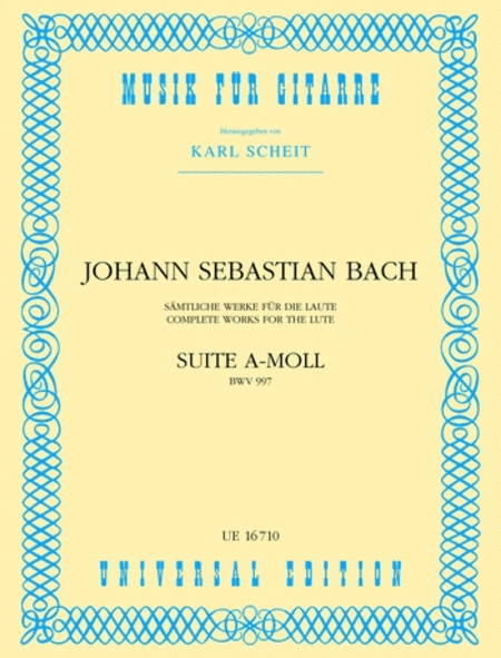 Johann Sebastian Bach : Suite, Bwv 997, A Minor